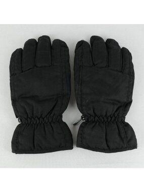Men's Black Fleece Lined Insulated Winter Gloves
